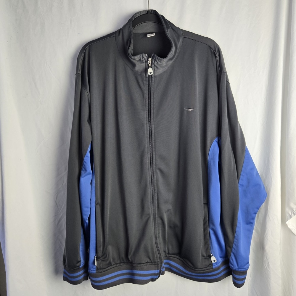 Cheetah Track Jacket Mens XL Gray Full Zip Athletic Warm Up 90s Vintage Y2K